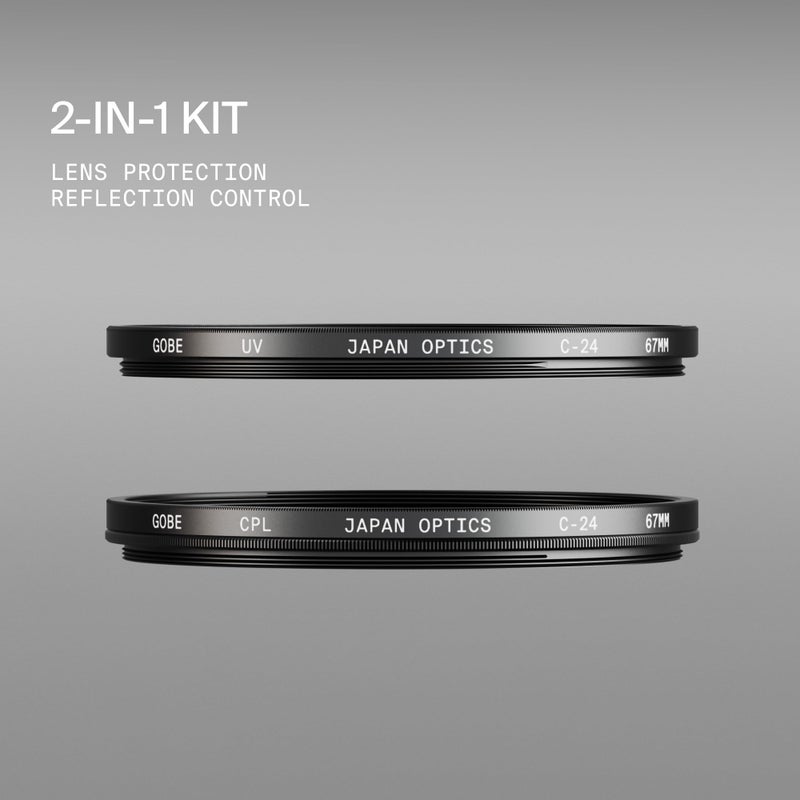 GOBE مجموعة فلتر عدسة Gobe 67mm UV + استقطابي دائري (CPL) - Image 3